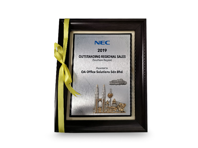 NEC Top Regional Sales (Southern) (2019)