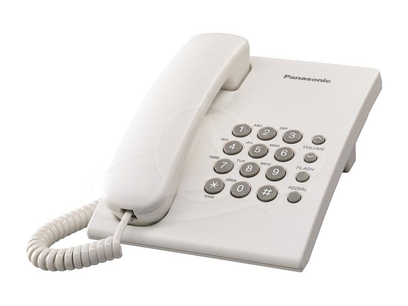 Panasonic KX-TS500MLW Single Line Phone (White)