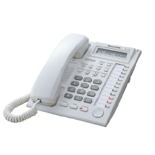 Panasonic KX-T7730X 12 Co, 3 Lines LCD Display Speaker Phone (White)