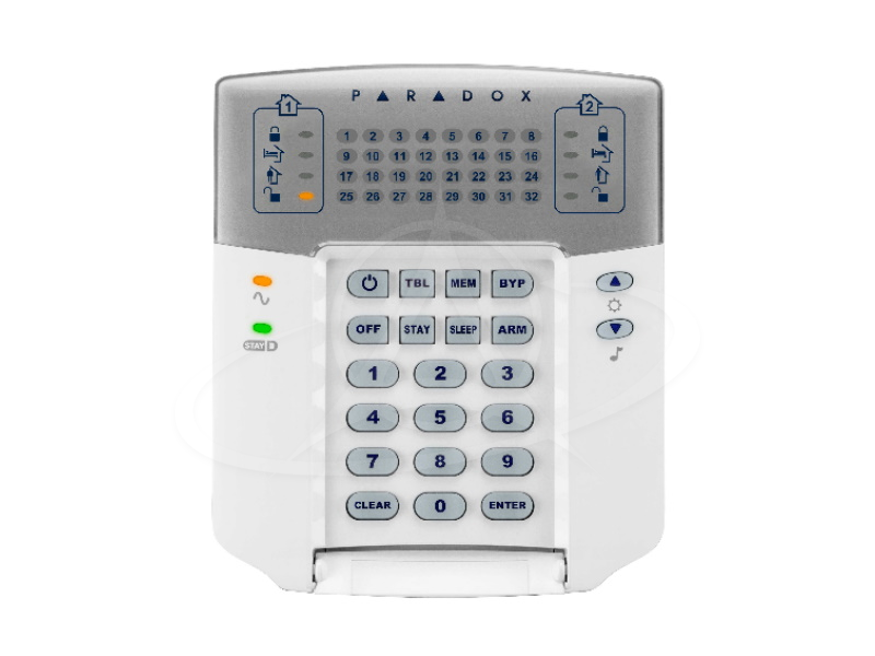 PARADOX K32+ 32-Zone Hardwired LED Keypad Module