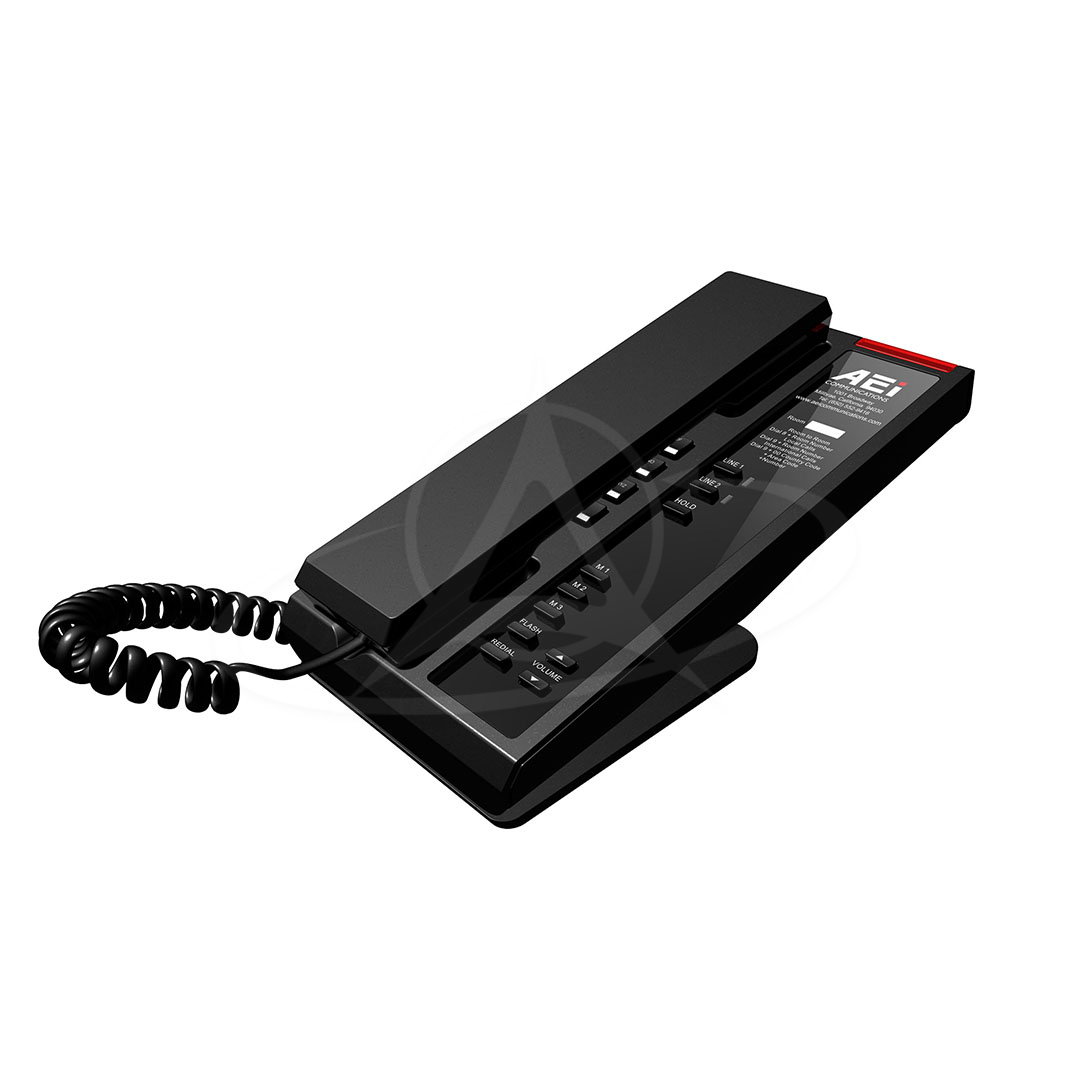 AEI ALN-5203 Slim Dual Line Analog Corded Telephone